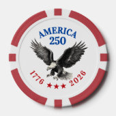250. Jahrestag USA Weißkopfseeadler  Pokerchips (Vorderseite)