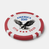 250. Jahrestag USA Weißkopfseeadler  Pokerchips (Einzeln)