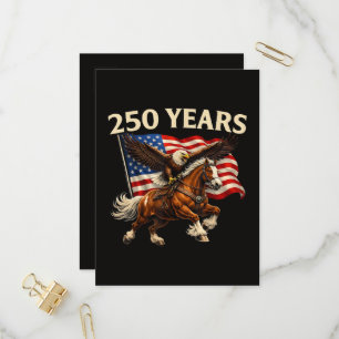 250 Jahrestag USA Western Pferd Adler Einladungspostkarte