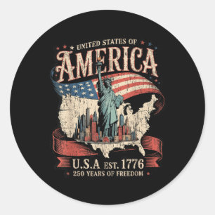 250. Jahrestag von Amerika USA Est 1776-2026 Runder Aufkleber