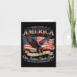 250. Jahrestag von Amerika USA Nation unter Gott Karte