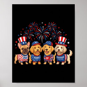 250-jähriges-jubiläums-usa-shirt 4-hunde-rassen 4. poster