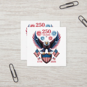 250. Jubiläum 250 Jahre USA 1776 Quadratische Visitenkarte