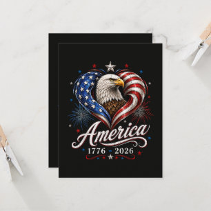 250. Jubiläum Amerika-Flagge Adler 250 Jahre Einladung