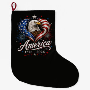 250. Jubiläum Amerika-Flagge Adler 250 Jahre Großer Weihnachtsstrumpf
