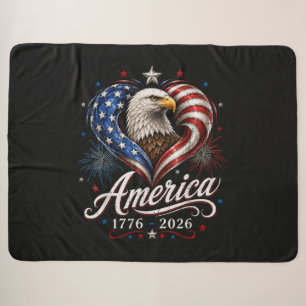 250. Jubiläum Amerika-Flagge Adler 250 Jahre Sherpadecke