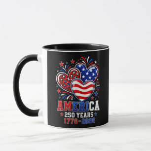 250. Jubiläum Amerika Flagge Herz 250 Jahr Frau Tasse