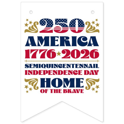250. Jubiläum Amerika Patriotic Banner (Zweite Fahne)