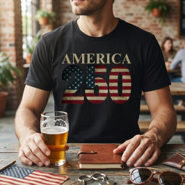 250. Jubiläum Amerikanische Flagge T-Shirt