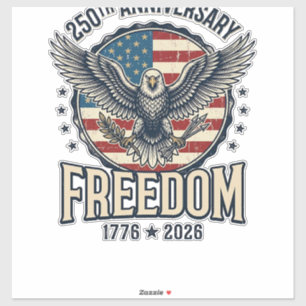 250. Jubiläum Freedom Eagle Patriotisches Vintage Aufkleber