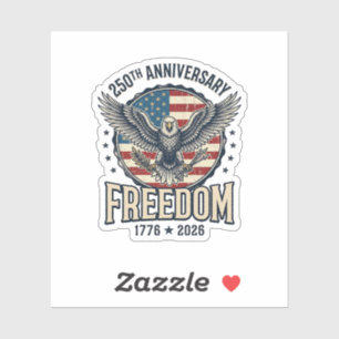250. Jubiläum Freedom Eagle Patriotisches Vintage Aufkleber