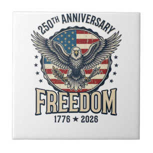 250. Jubiläum Freiheit Adler Patriotisch Vintage  Fliese