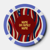 250. Jubiläum Goldene USA Amerikanische Flagge Pokerchips (Rückseite)