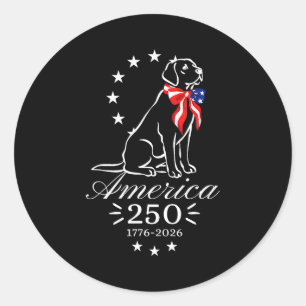 250. Jubiläum Labrador Retriever Amerika 250  Runder Aufkleber