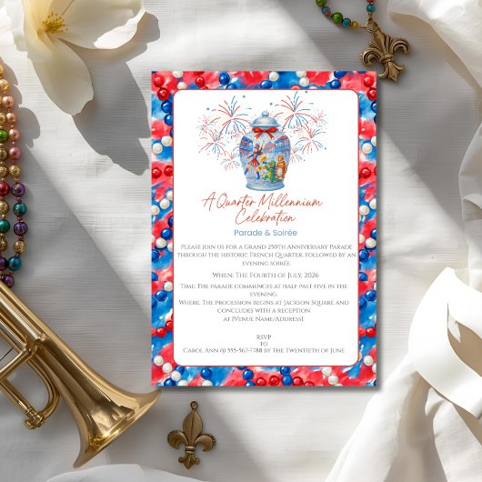 250. Jubiläum Parade & Party Ginger Jar Einladung