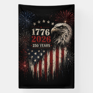 250. Jubiläum Patriotischer Adler & Feuerwerk  Banner