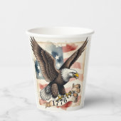 250. Jubiläum Patriotischer Weißkopfseeadler 1776 Pappbecher (Vorderseite)