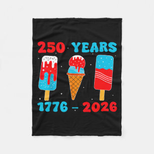 250. Jubiläum Unabhängigkeit USA 250 Jahr 4. Juli Fleecedecke