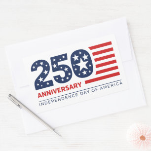 250. Jubiläum Unabhängigkeitstag der USA Rechteckiger Aufkleber