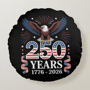 250. Jubiläum USA 1776 2026 Patriotischer Adler Rundes Kissen