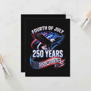 250. Jubiläum USA 1776-2026 Patriotischer Amerikan Einladung