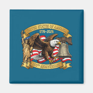 250. Jubiläum USA 250. Amerikanisches Design Magnet