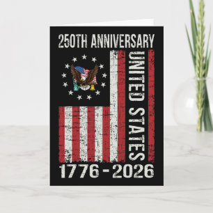 250. Jubiläum USA 250 Jahr Amerika Patriotisch 4 Karte