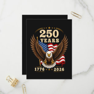 250. Jubiläum USA 250 Jahre 1776-2026 Einladungspostkarte