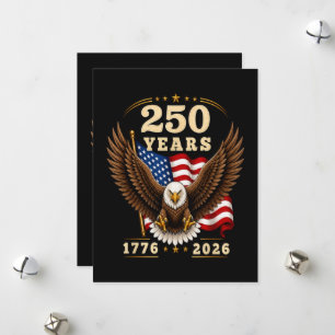 250. Jubiläum USA 250 Jahre 1776-2026 Feiertagskarte