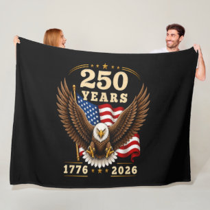 250. Jubiläum USA 250 Jahre 1776-2026 Fleecedecke