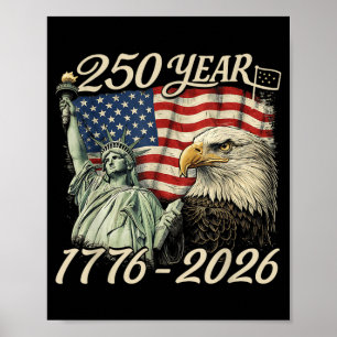 250. Jubiläum USA 250 Jahre Amerikanisch 4. Juli Poster