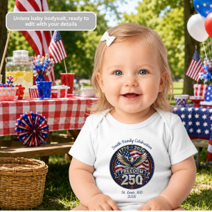 250. Jubiläum USA Familienfeier Baby Strampler