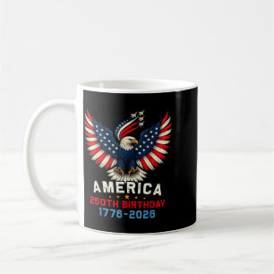 250. Jubiläum USA-Flagge 250 Jahre Amerikanisch 4. Kaffeetasse