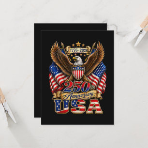 250. Jubiläum USA-Flagge 250 Jahre Amerikanisch Einladung