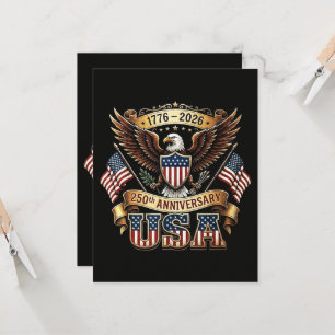 250. Jubiläum USA-Flagge 250 Jahre Amerikanisch Einladung