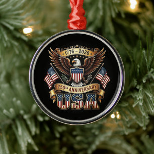 250. Jubiläum USA-Flagge 250 Jahre Amerikanisch Ornament Aus Metall
