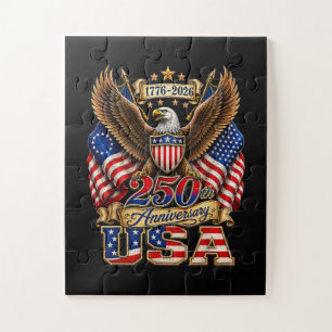 250. Jubiläum USA-Flagge 250 Jahre Amerikanisch Puzzle