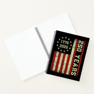250. Jubiläum USA-Flagge Notizblock