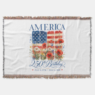 250. Jubiläum USA Frauen 4. Juli Amerika 25 Decke