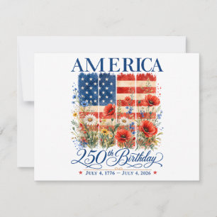 250. Jubiläum USA Frauen 4. Juli Amerika 25 Einladung