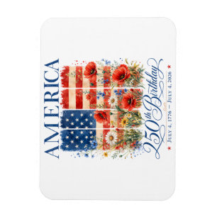 250. Jubiläum USA Frauen 4. Juli Amerika 25 Magnet