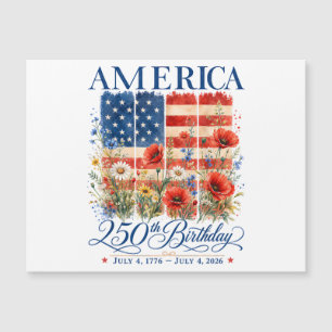 250. Jubiläum USA Frauen 4. Juli Amerika 25 Magnetkarte