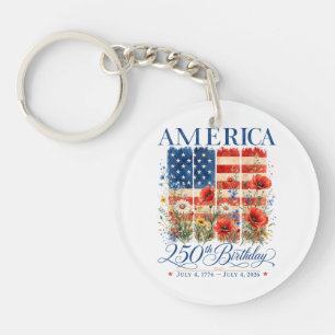 250. Jubiläum USA Frauen 4. Juli Amerika 25 Schlüsselanhänger