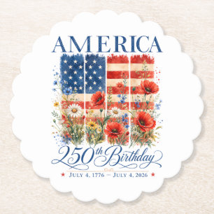 250. Jubiläum USA Frauen 4. Juli Amerika 25 Untersetzer