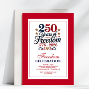 250. Jubiläum USA Freiheitsfeier Einladung