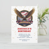 250. Jubiläum USA Geburtstag Einladung (Stehend Vorderseite)