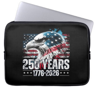 250. Jubiläum USA Geburtstag Langarm Laptopschutzhülle