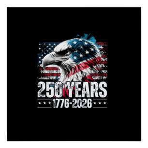 250. Jubiläum USA Geburtstag Langarm Poster