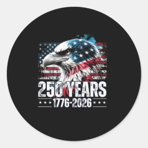 250. Jubiläum USA Geburtstag Langarm Runder Aufkleber