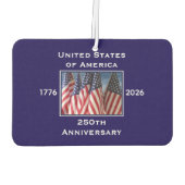 250. Jubiläum USA Patriotic American Blue Car Autolufterfrischer (Rückseite)